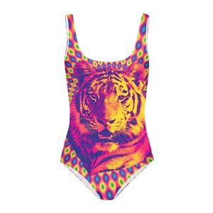 Mr Gugu & Miss Go Colorful Rainbow Tiger Swimsuit